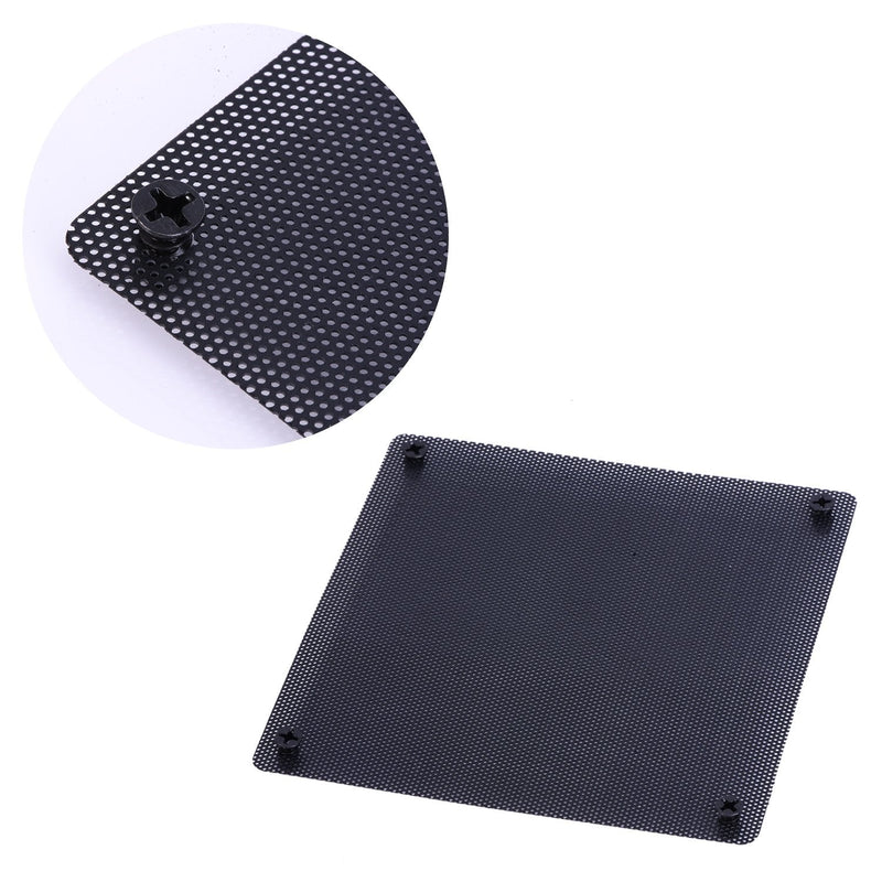  [AUSTRALIA] - EBOOT 120 mm Dust Filter Computer Fan Filter Cooler PVC Black Dustproof Case Cover Computer Mesh 10 Packs with 40 Pieces of Screws