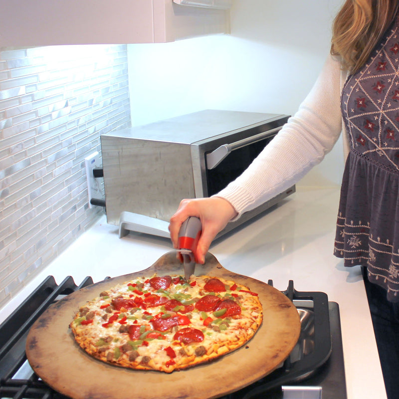 Pizza Cutter, Unique Wheel Design Comes Apart for Easy Cleaning, Super Sharp Stainless Steel Blade with Protective Guard, Best Grip to Cut Your Favorite Pizzas, by Jokari Gourmet - LeoForward Australia