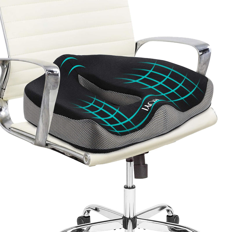  [AUSTRALIA] - Memory Foam Seat/Chair Cushion for Relieves Back, Sciatica Pain，Tailbone Pain,Coccyx , Degenerating Disc , Orthopedic , Osteoarthritis , Sacrum , Prostate Cushion, Low Back Pain Cushion，Hip Shaping