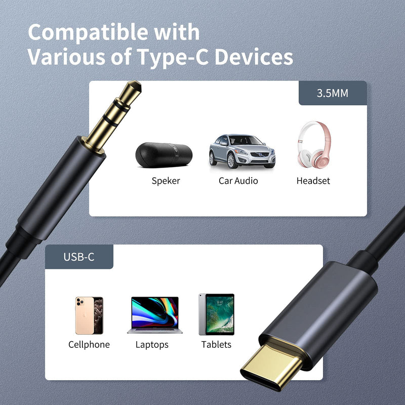 AD ADTRIP Type C to 3.5mm Audio Aux Jack Adapter USB C Aux Cord Car Aux Cable Headphone Adapter Compatible with Google Pixel 2 3 4 XL, Samsung Galaxy S20 S20 Ultra S21 Note 20 10 Plus - LeoForward Australia