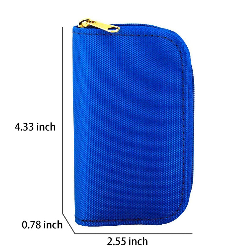Memory Card Case - Carrying Case Suitable for Micro SD, Mini SD and 4X CF, Card Holder Bag Wallet for Media Storage Organization (Blue) Blue - LeoForward Australia