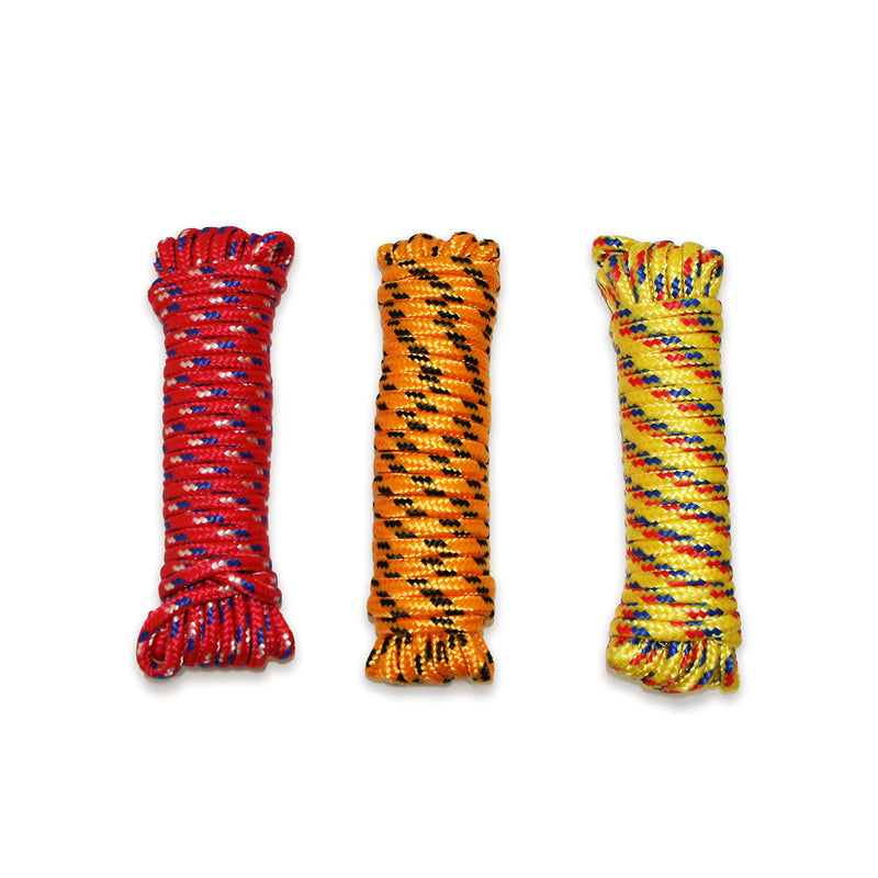  [AUSTRALIA] - MaxxHaul 50228 Diamond Braided Rope of 1/4" x 25' Extra Strength-Sunlight and Weather Resistant, Multicolor 1/4" x 25'