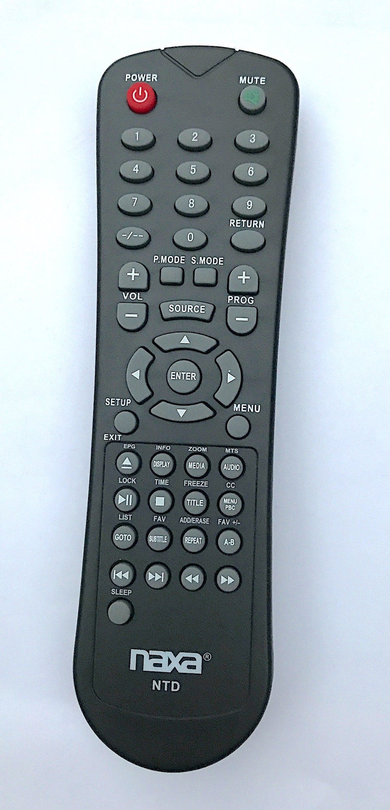 NAXA Original Replacement Remote Control for Naxa NT and NTD Model 12 Volt TVs and TV/DVD Combo Players - LeoForward Australia