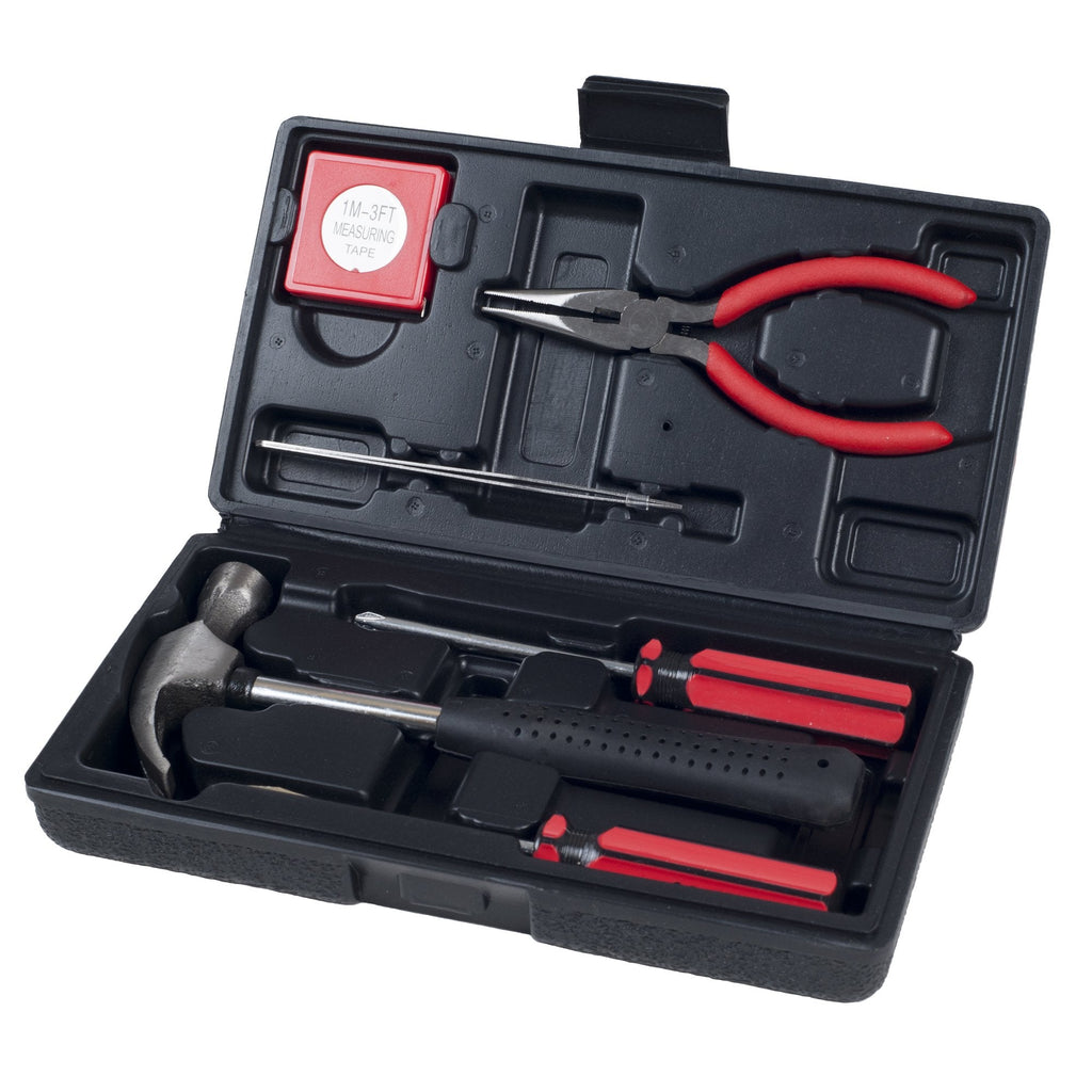  [AUSTRALIA] - Stalwart - 75-HT1007 Household Hand Tools, Tool Set - 6 Piece by , Set Includes – Hammer, Screwdriver Set, Pliers (Tool Kit for the Home, Office, or Car) Black Red