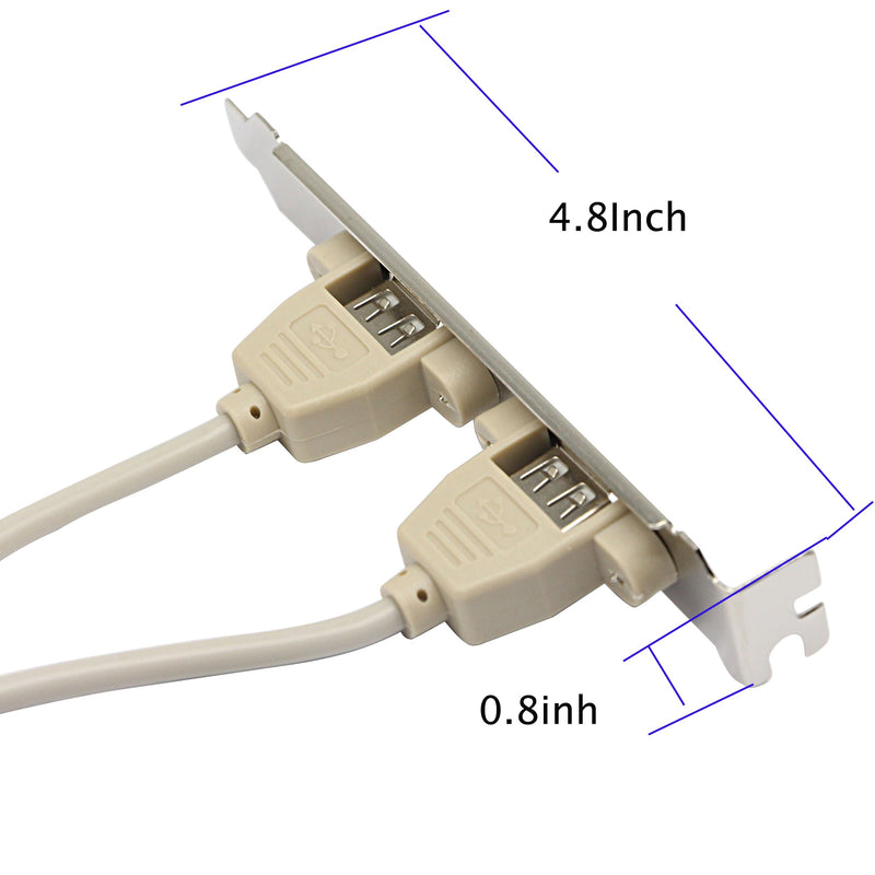  [AUSTRALIA] - SINLOON （2-Pack Computer Cables & Connectors New 2 Port USB 2.0 Motherboard Rear Panel Expansion Bracket to IDC 9 Pin Motherboard USB Cable Host Adapter