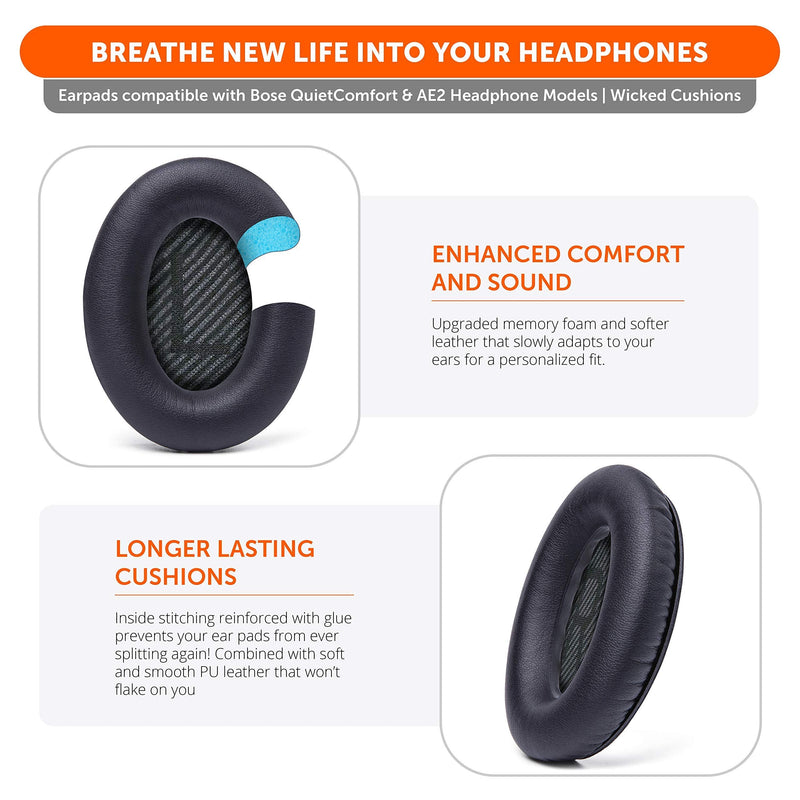  [AUSTRALIA] - Design Pack 2 | WC Wicked Cushions Replacement Ear Pads for Bose QuietComfort 35 (QC35) & QuietComfort 35ii (QC35ii) Headphones & More - Improved Comfort & Durability