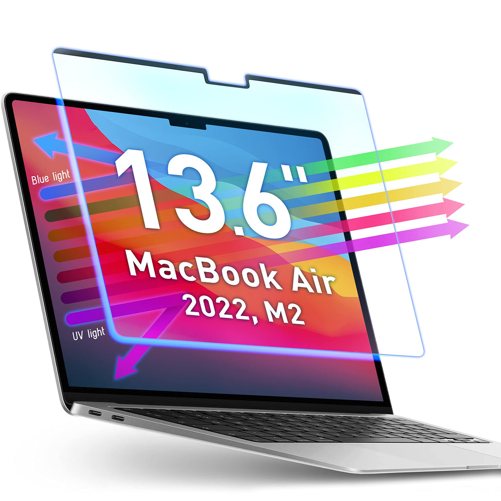  [AUSTRALIA] - Magnetic Blue Light Screen for MacBook Air 13.6 M2 Anti-Glare Anti-Blue Light Screen Protector Filter | Eye Protection Blue Light Blocking Filter Reduces Digital Eye Strain for MacBook Air 13.6" 2022 For MacBook Air 13.6 inch (2022, M2)