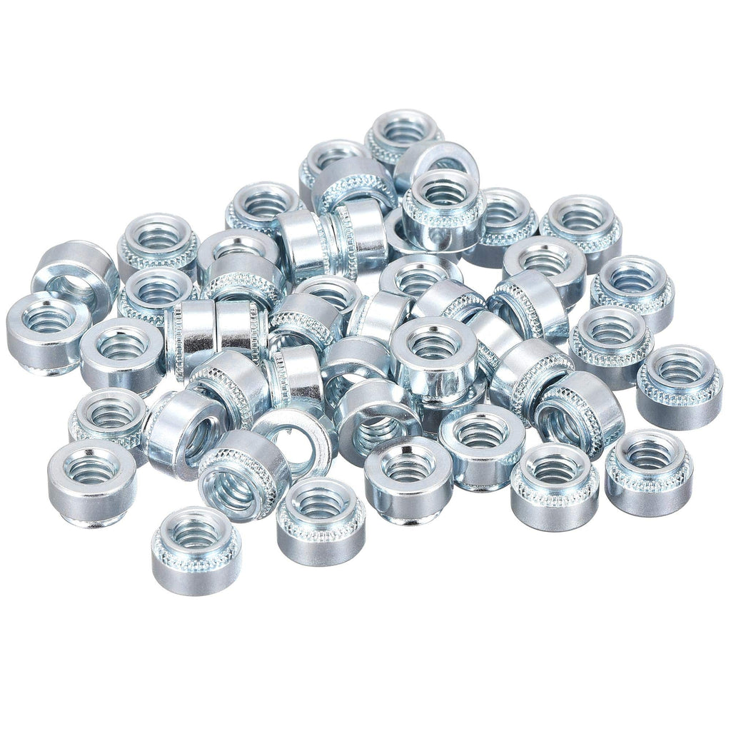  [AUSTRALIA] - uxcell Self -Clinching Nuts,1/4-20 x 0.25-Inch Carbon Steel with Zinc Plating Rivet Nut Round Head Steel Metal Sheet Mounting Hardware Fastener 100pcs 1/4-20x6.53mm