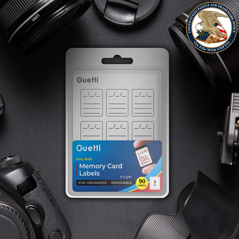 Guetti Labels SD Memory Card Label Stickers, 90 Count - LeoForward Australia