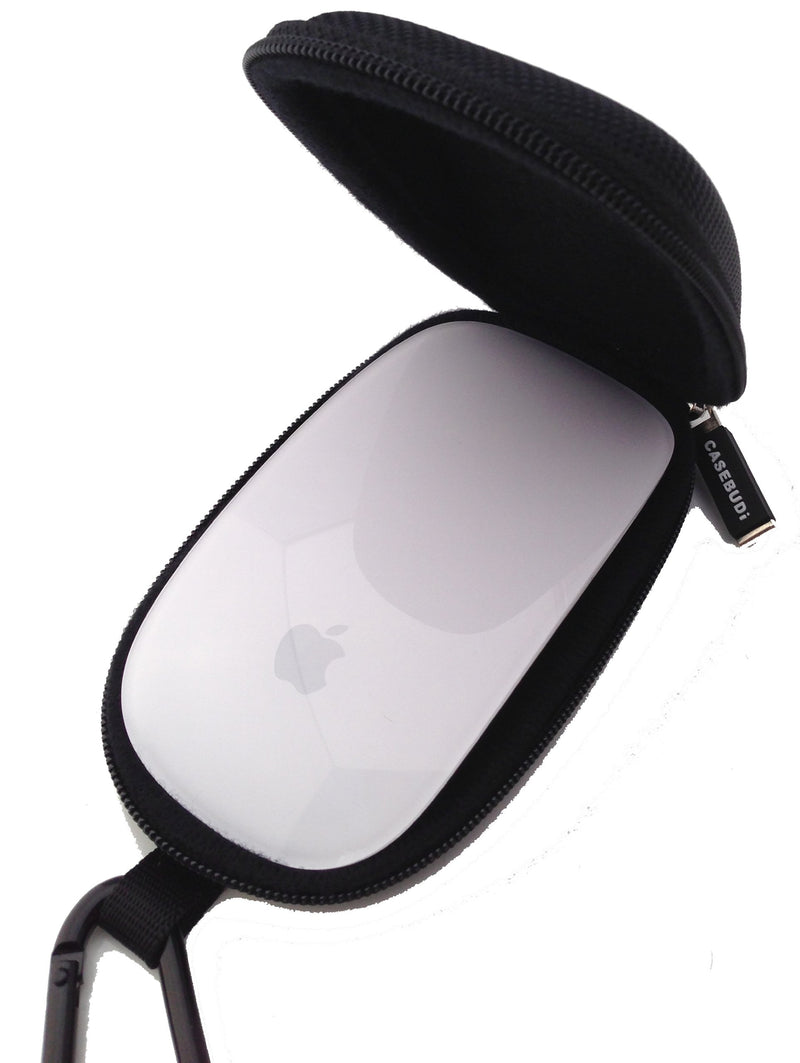 CASEBUDi Tough Travel Carrying Case for Apple Magic Mouse 1 and 2 | Hard Shell Ballistic Nylon (Black) Black - LeoForward Australia