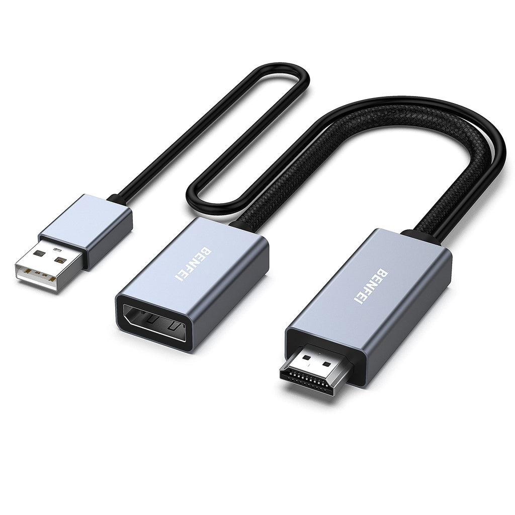  [AUSTRALIA] - BENFEI HDMI to DisplayPort Adapter, HDMI Source to DisplayPort Monitor Compatible with PC Graphics Card Laptop PS5 Xbox One(360) Supporting 4K@60Hz 2K@144Hz 1080P@165Hz