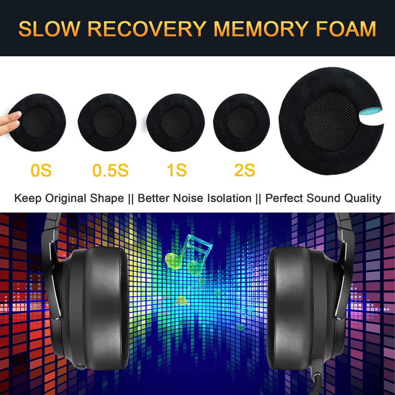  [AUSTRALIA] - Upgrade Replacement Ear Pads for Corsair Virtuoso RGB Wireless SE Gaming Headset, Ear Cushion Compatible with Virtuoso XT, Durable Leather with Velour, Softer Memory Foam, Added Thickness