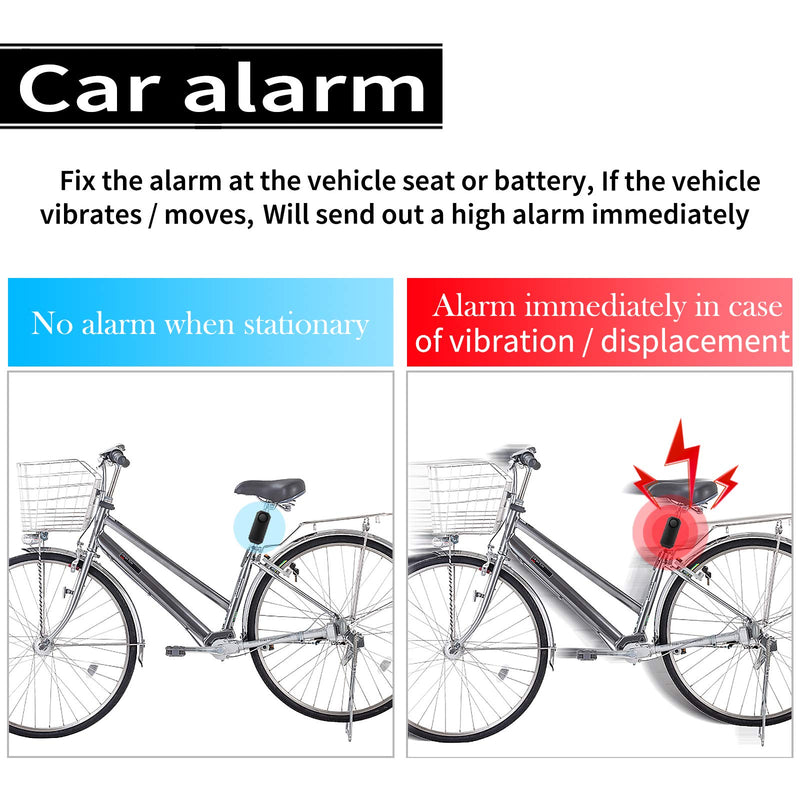  [AUSTRALIA] - KCMYTONER 1 Pack 113dB Wireless Anti-Theft Vibration Waterproof Security Cycling Bike Alarm Motorcycle Bicycle Alarm with Remote Control