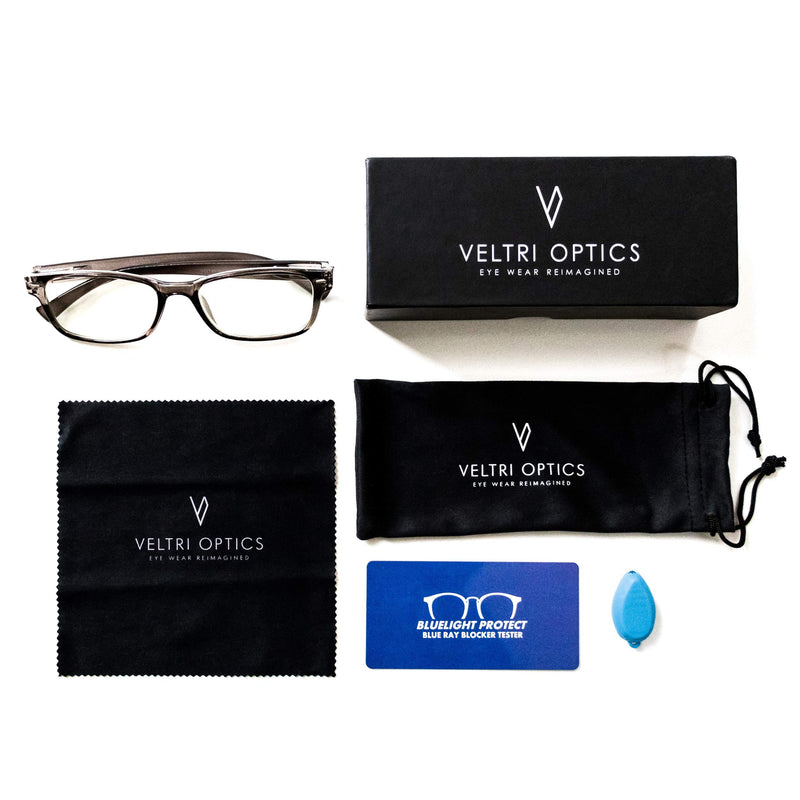 Veltri Optics Blue Light Blocking Glasses - Computer Blue Light Blocking Glasses - Blue Light Glasses - Gaming Glasses - Anti Eye Strain - Unisex Sleek Design (Warranty) - LeoForward Australia