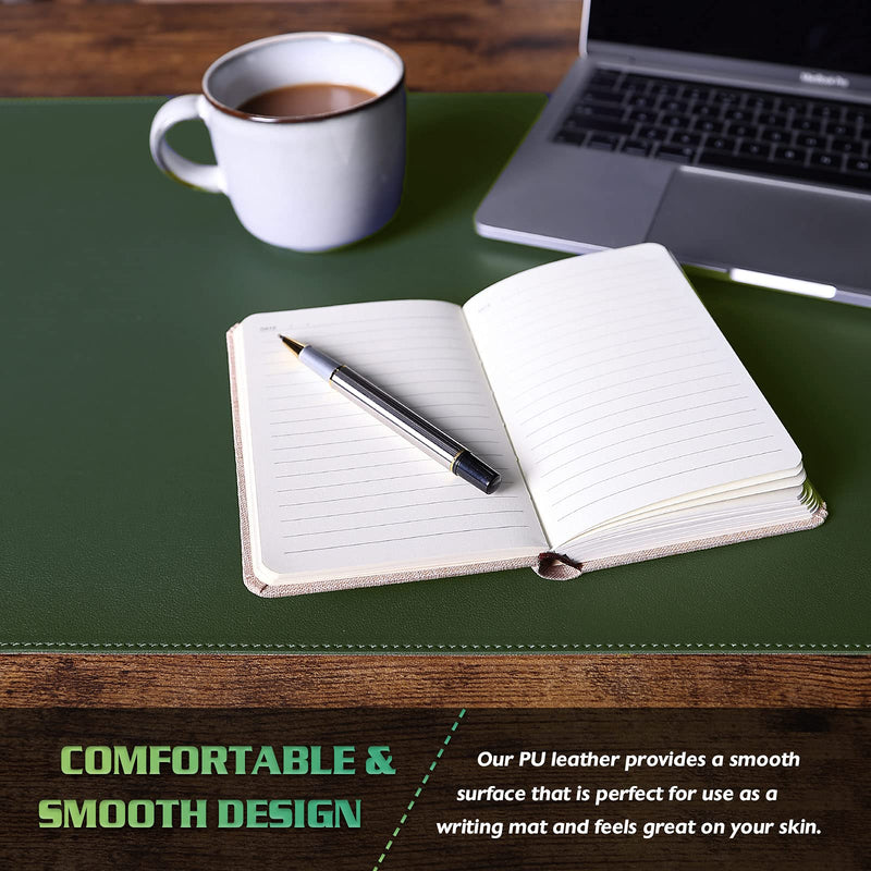 K KNODEL Desk Mat, Dual-Sided Office Desk Pad, Waterproof Desk Mat for Desktop, Desk Pads & Blotters, Desk Pad Protector for Office and Home (31.5" x 15.7", Dark Green) Dark Green/Gray 31.5" x 15.7" - LeoForward Australia