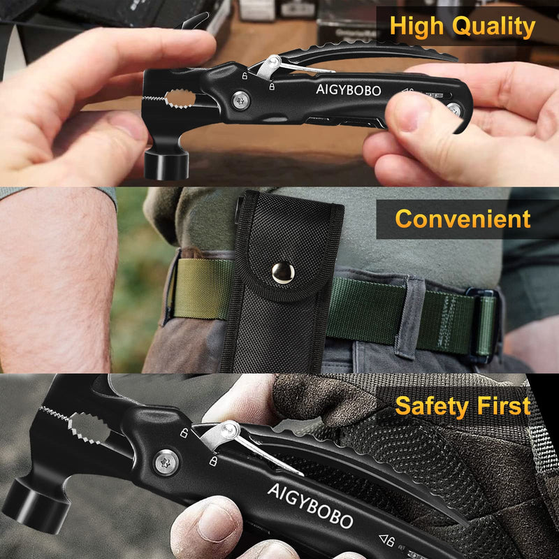  [AUSTRALIA] - Birthday Gift for Men Dad -Hammer Multi Tool , Camping Accessories,Cool Gadgets for Him,Dad, Husband, Boyfriend from Daughter Son Kids Wife Girlfriend