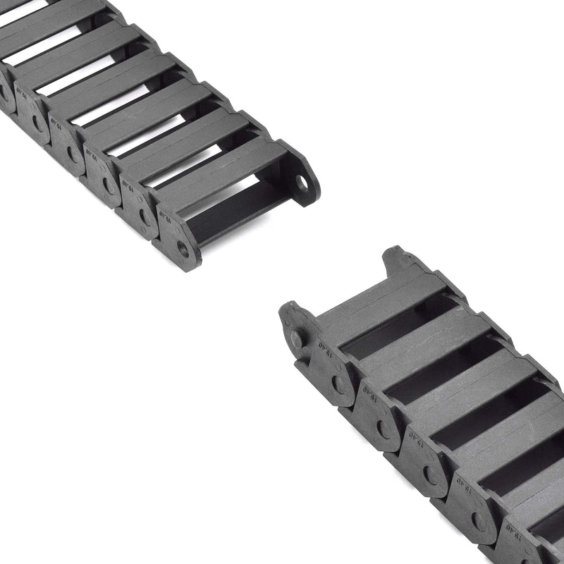  [AUSTRALIA] - Plastic Drag Chain Cable Carrier Closed Type with End Connectors R28 15 x 40mm L1000mm for Electrical CNC Router Machines 15x40 Closed 15 Series 1