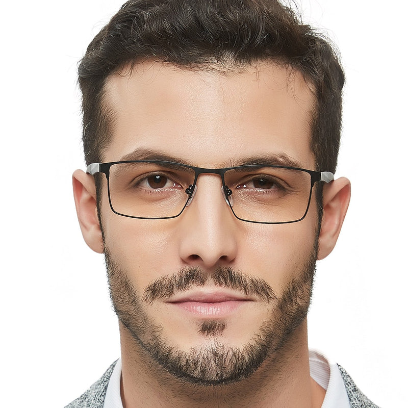  [AUSTRALIA] - OCCI CHIARI Men's Reading Glasses Men Blue Light Blocking Computer Readers 1.0 1.25 1.5 1.75 2.0 2.25 2.5 3.0 3.5 4.0 5.0 6.0 Black 2.0 x