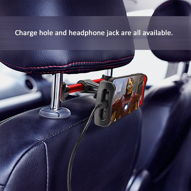  [AUSTRALIA] - Car Headrest Tablet Mount Holder - Tryone Auto Backseat Tablets Stand for Kids Compatible with iPad Air Mini/ Cell Phone/ Galaxy Tab/ Kindle Fire Hd/ Switch Lite or Other 4.7 -10.5" Device(Red) Red