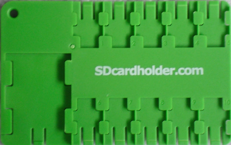  [AUSTRALIA] - Micro SD Green Card Case, Holder, Organizer Credit Card Size Storage Device ! Beware of Chinese Knock Offs!!!