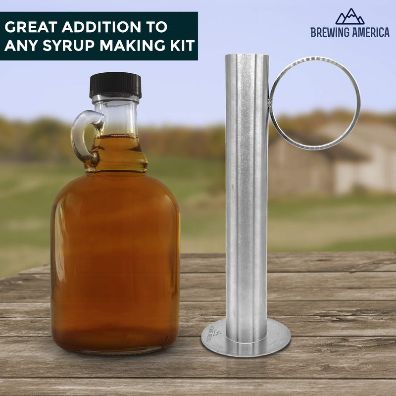 Maple Syrup Hydrometer Test Cup for Sugar and Moisture Content Measurement for Consistently Delicious Pure Syrup - Stainless Steel - 10 Inches Tall - LeoForward Australia