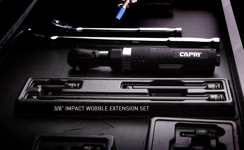Capri Tools 3/8-Inch Drive Wobble Impact Extension Bar Set, CrMo, 3-Piece - LeoForward Australia