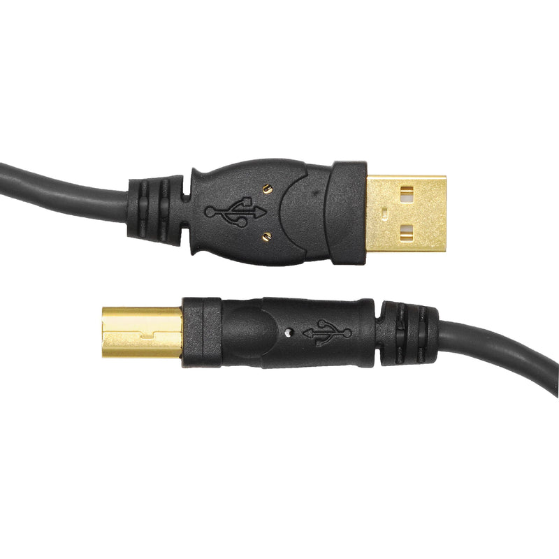  [AUSTRALIA] - Mediabridge USB 2.0 - A Male to B Male Cable (10 Feet) - High-Speed with Gold-Plated Connectors - Black - (Part# 30-001-10B) 10 Feet