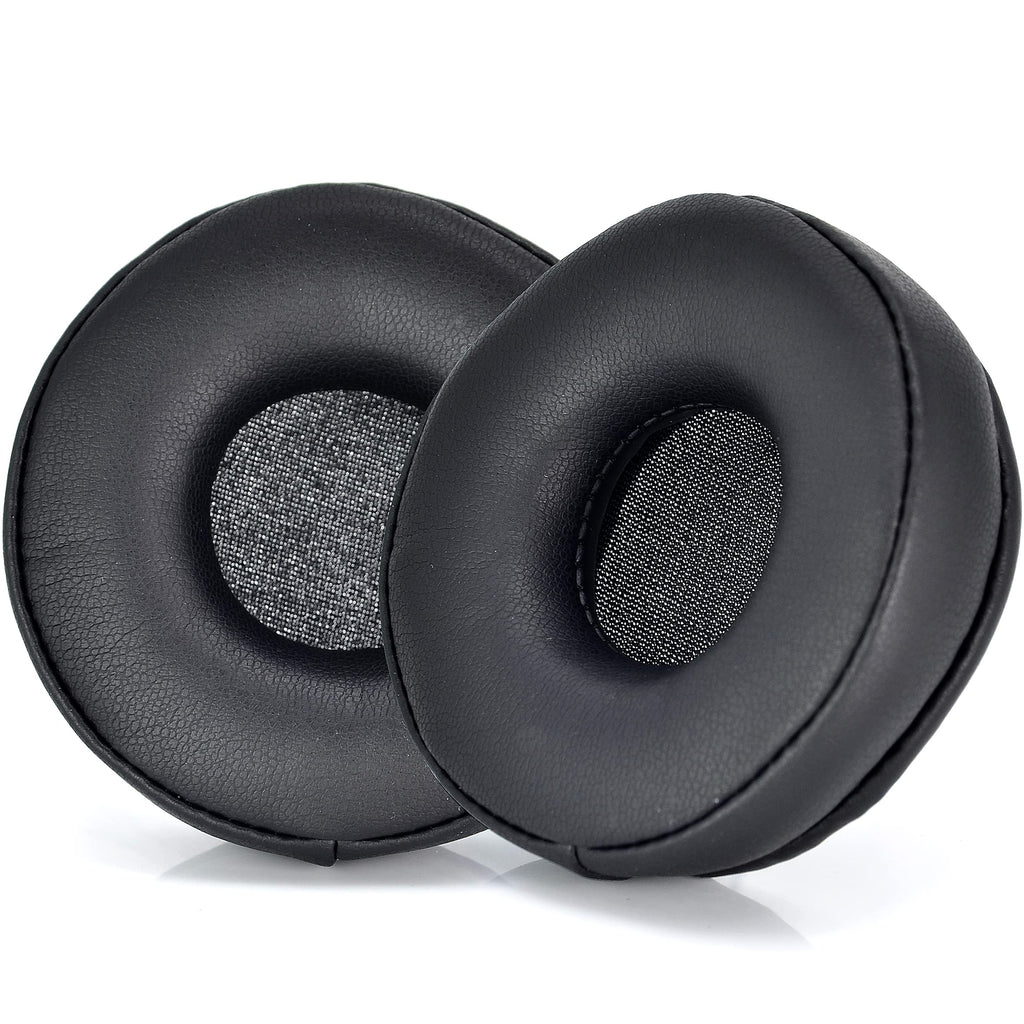  [AUSTRALIA] - Move Ear Pads - Replacement 25h Ear Cushion Pillow Parts Cover Seals Foam Compatible with Jabra Move / 25h Wireless/Plantronics BackBeat FIT 505 500 On-Ear Bluetooth Headphones, Softer Leather Black_BK