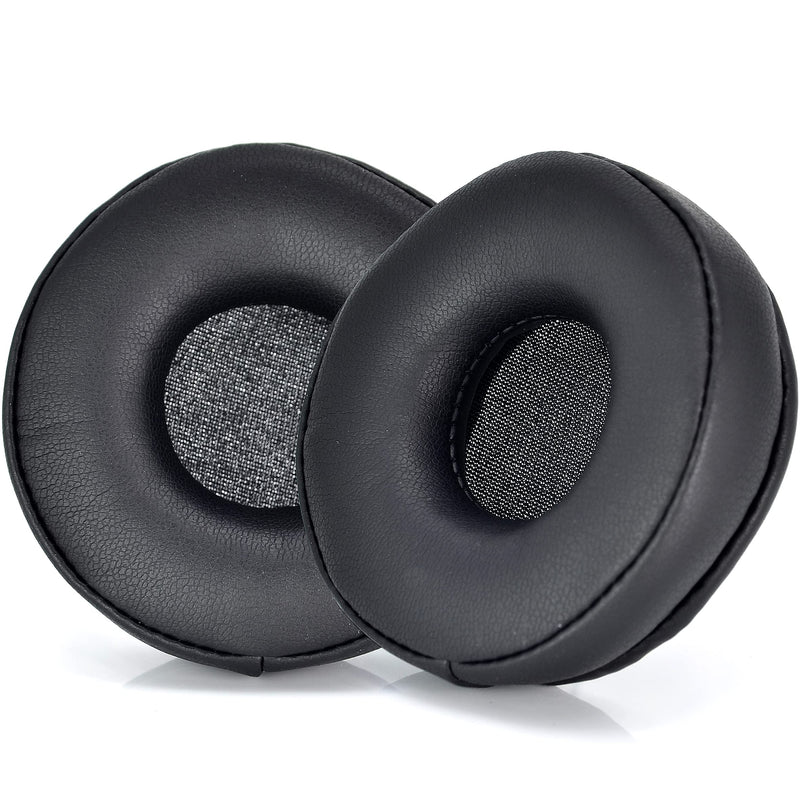  [AUSTRALIA] - Move Ear Pads - Replacement 25h Ear Cushion Pillow Parts Cover Seals Foam Compatible with Jabra Move / 25h Wireless/Plantronics BackBeat FIT 505 500 On-Ear Bluetooth Headphones, Softer Leather Black_BK