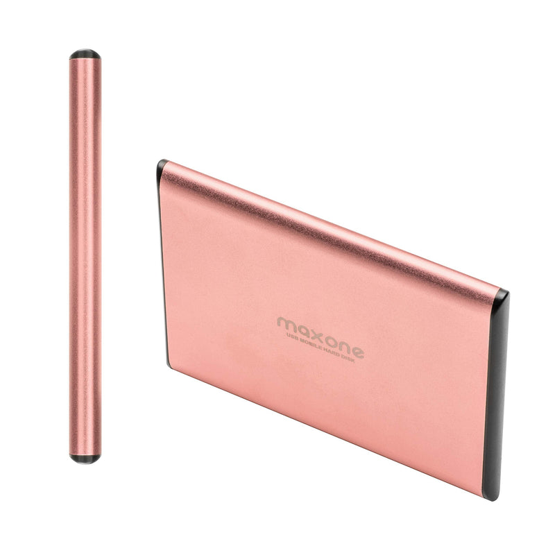  [AUSTRALIA] - Maxone 320GB Ultra Slim Portable External Hard Drive HDD USB 3.0 for PC, Mac, Laptop, PS4, Xbox one - Rose Pink