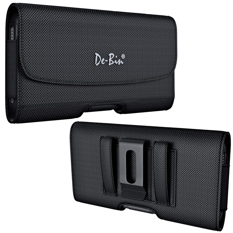  [AUSTRALIA] - De-Bin Cell Phone Holster Designed for Samsung Galaxy S20 FE, S10 Plus S9 Plus S8 Plus, A20 A30 A50 A51, Google Pixel 2XL 3XL 3aXL 4XL Belt Holder Case with Belt Clip Belt Loops Fit Phone with Case on