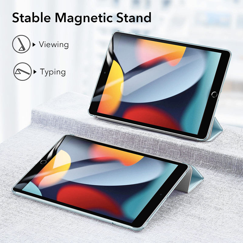  [AUSTRALIA] - ESR Trifold Case Compatible with iPad 9th Generation 2021, 8th Generation 2020, 7th Generation 2019, Auto Sleep/Wake, Lightweight Hard Case, Trifold Stand, Ascend Series, Light Blue Sky Blue