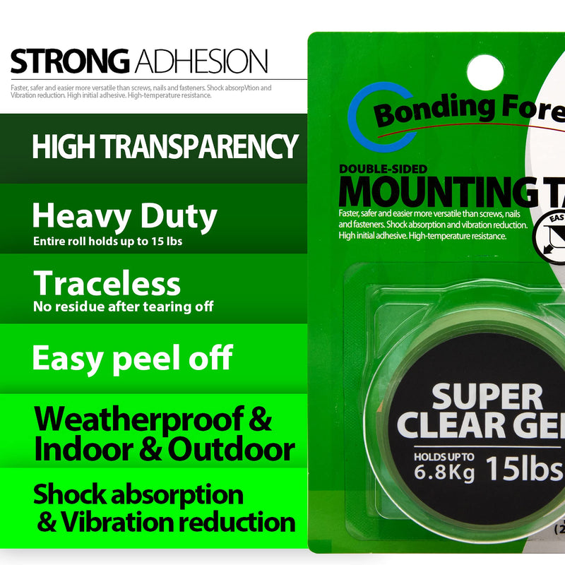  [AUSTRALIA] - Bonding Forever Super Clear Gel Double Sided Tape | Foam Tape | Double Sided Adhesive Tape | Mounting Tape | 0.045" X 1" X 60" X 1EA 1 Pack