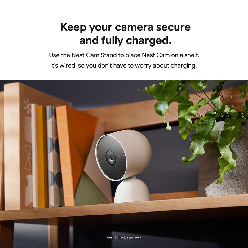  [AUSTRALIA] - Google Nest Cam Stand - Wired Tabletop Stand for Nest Cam (Battery) Only - Snow