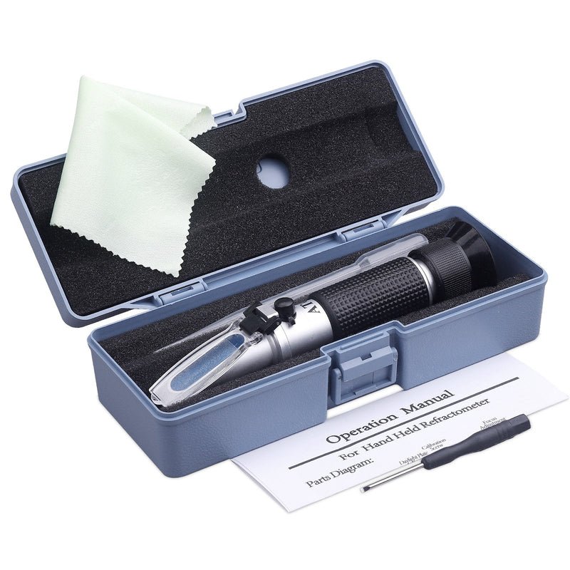 Tiaoyeer Brix Refractometer with ATC Digital Handheld Refractometer for Beer Wine Brewing, Dual Scale-Specific Gravity 1.000-1.130 and Brix 0-32% - LeoForward Australia