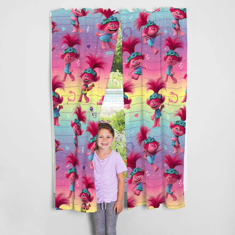  [AUSTRALIA] - Franco Kids Room Window Curtains Drapes Set, 82" x 63", Trolls World Tour 82" x 63"