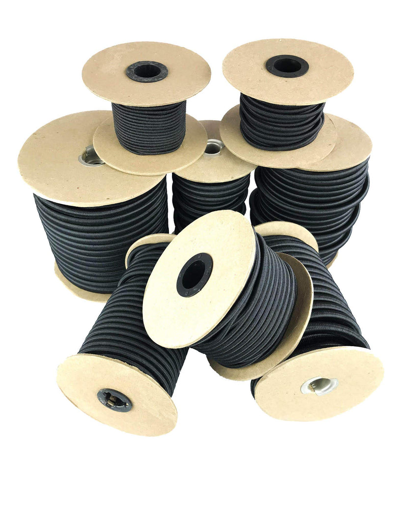  [AUSTRALIA] - Elastic Bungee Cord. 3/16", 3/8", 1/4", 5/16", 1/8". 50 and 100 Foot Spools. Weather and Abrasion Resistant. Used for Tie Downs, Crafting, DIY Projects. Black Shock Cord. Made in the USA 5/16 inch x 50 feet