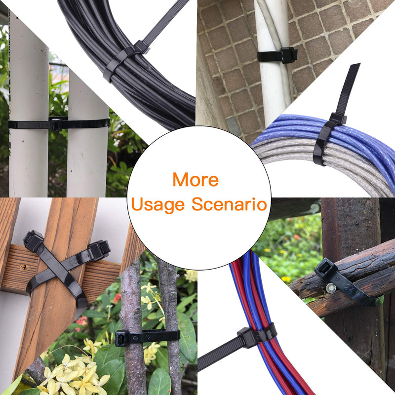  [AUSTRALIA] - OneLeaf Cable Ties 12 Inch Heavy Duty Zip Ties with 120 Pounds Tensile Strength for Multi-Purpose Use, Self-Locking UV Resistant Nylon Tie Wraps, Indoor and Outdoor Tie Wire.Black, 100 Pcs 100 Pack - 12 inch 120 Pounds