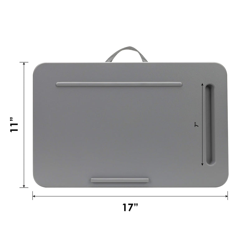 LapGear Sidekick Lap Desk with Device Ledge and Phone Holder - Gray - Fits Up to 15.6 Inch Laptops - Style No. 44215 - LeoForward Australia
