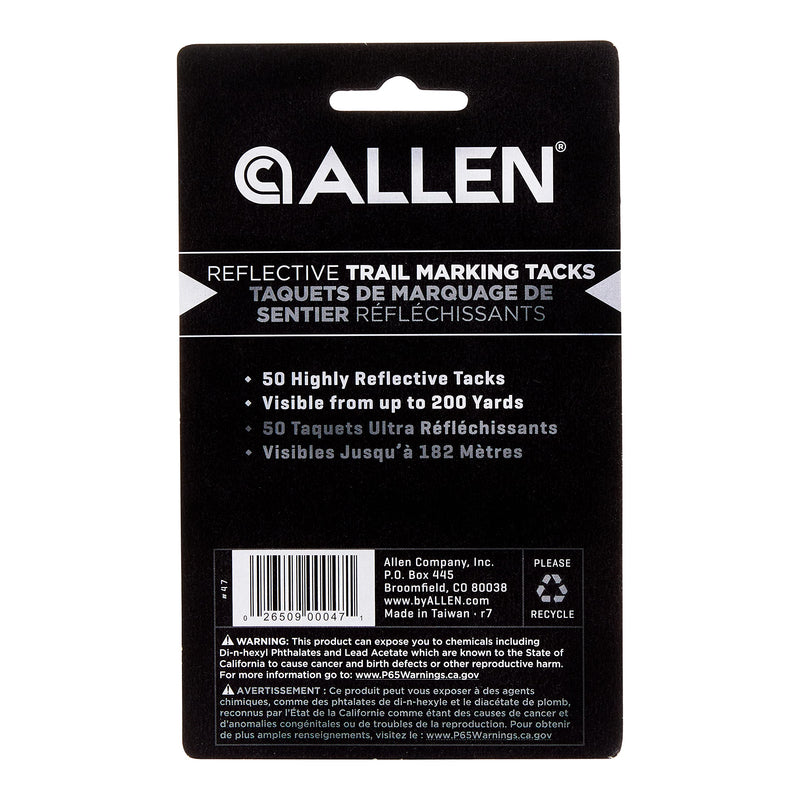  [AUSTRALIA] - Allen Reflective Trail Marking Tacks (Pack of 50) White, 1/2"