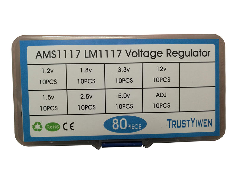 New 70 x AMS1117 LM1117 1117 SOT-223 1A Voltage Regulator(1.2V/1.5V/1.8V/2.5V/3.3V/5.0V/ADJ) - LeoForward Australia