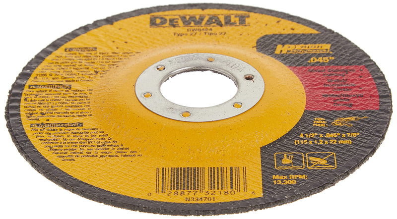  [AUSTRALIA] - DEWALT DW8424 Thin Cutting Wheel, 4-1/2-Inch x .045-Inch x 7/8-Inch