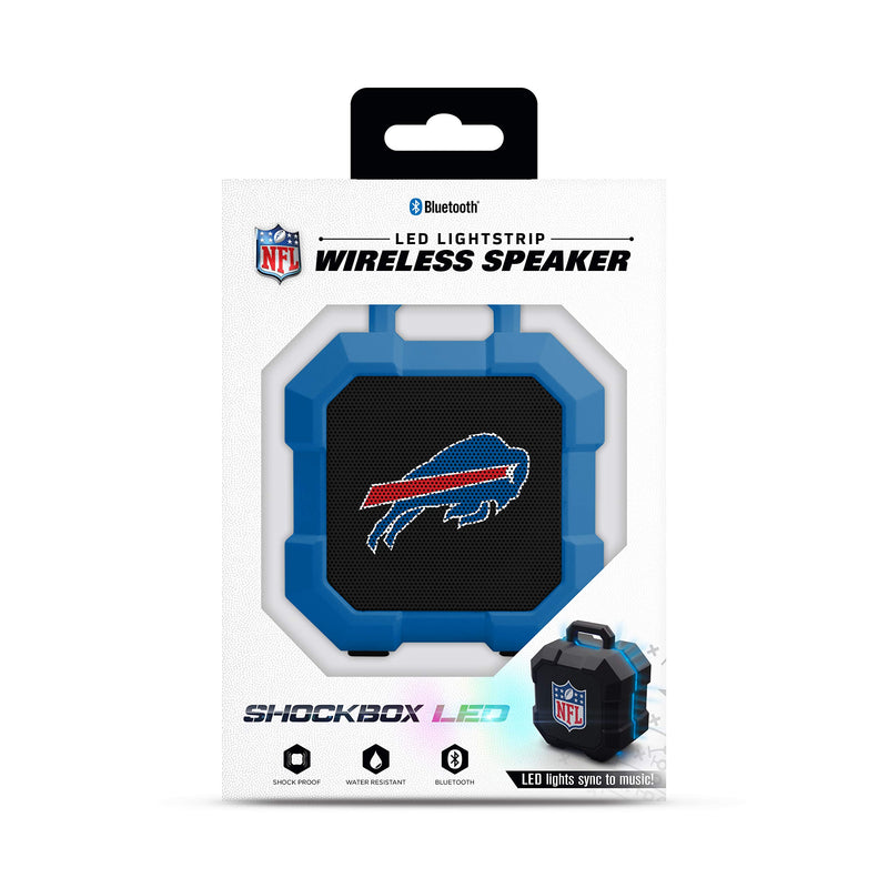 NFL Buffalo Bills Shockbox LED Wireless Bluetooth Speaker, Team Color - LeoForward Australia