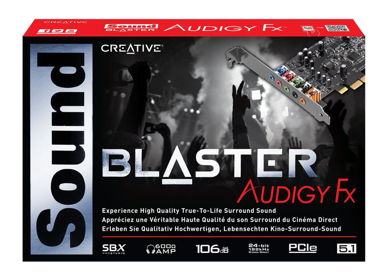  [AUSTRALIA] - Creative Sound Blaster Audigy FX PCIe 5.1 Sound Card with High Performance Headphone Amp 5.1 Channel Surround Sound