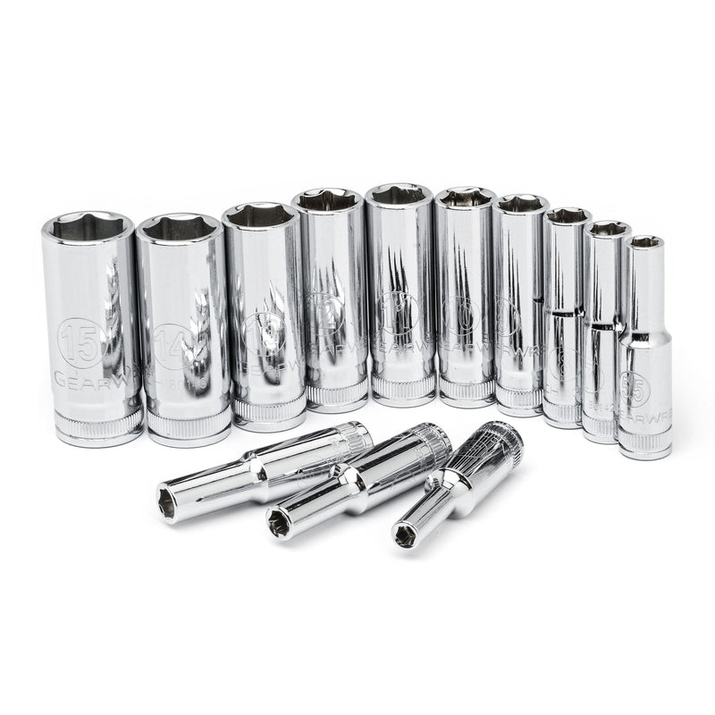  [AUSTRALIA] - GEARWRENCH 13 Pc. 1/4" Drive 6 Point Deep Metric Socket Set - 80304