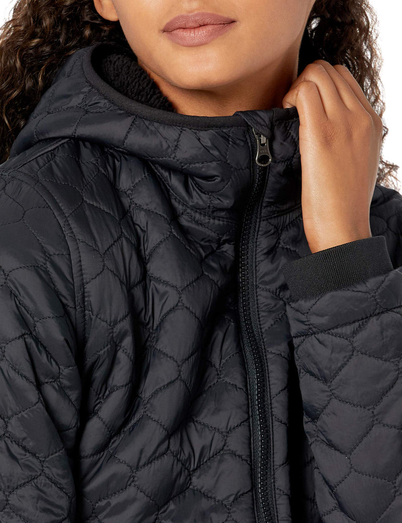 Amazon Essentials Women's Lightweight Water Resistant Long Sleeve Sherpa Lined Puffer Jacket with Hood X-Small Black - LeoForward Australia