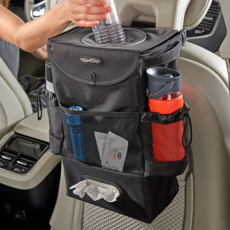  [AUSTRALIA] - High Road StashAway Car Seat Back Organizer with Trash Can, Tissue and Cup Holders