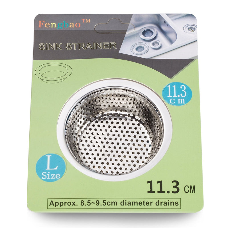  [AUSTRALIA] - Fengbao 2PCS Kitchen Sink Strainer - Stainless Steel, Large Wide Rim 4.5" Diameter