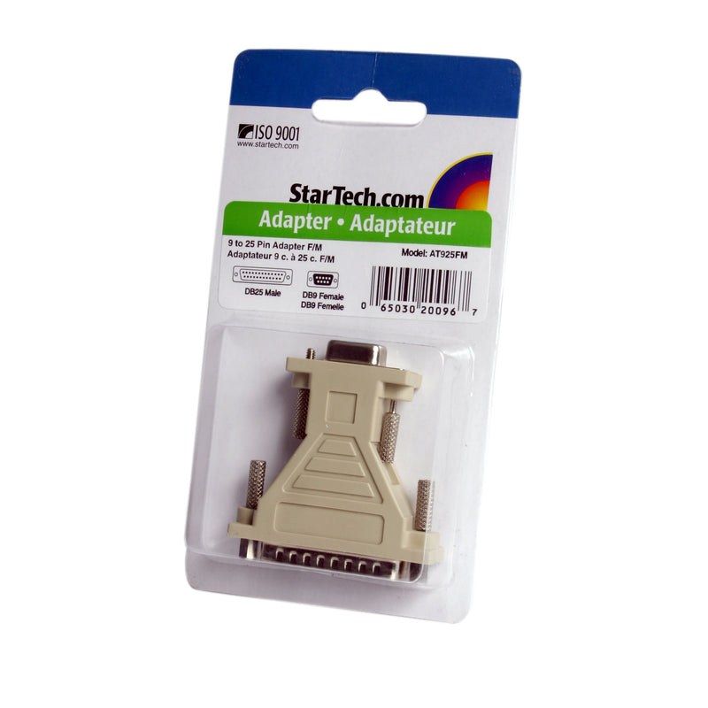 StarTech.com DB9 to DB25 Serial Cable Adapter - F/M - Serial adapter - DB-9 (F) to DB-25 (M) - AT925FM,Beige - LeoForward Australia