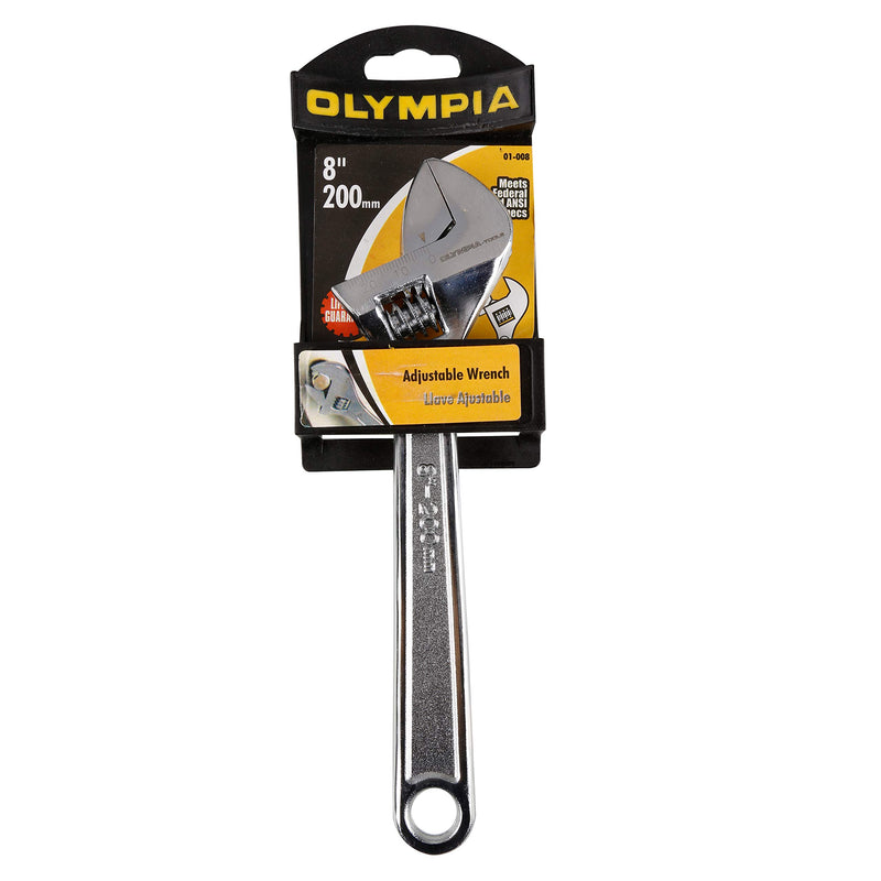 Olympia Tools Adjustable Wrench, 8 Inches, 01-008 8-Inch - LeoForward Australia